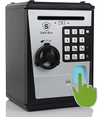[美品]　金庫　指紋認証　パスワード　エアガン スペアキー 2個付 取扱説明書 Amazon.co.jp: KDSbnk 子供用金庫 指紋認証パスワード付き